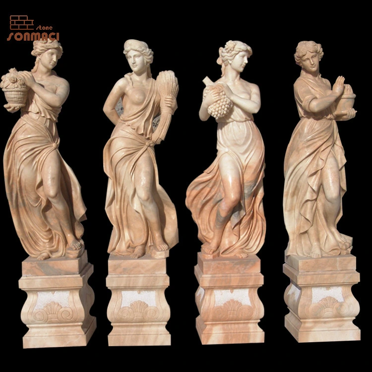 Outdoor Garden Decoravtive Four Season Goddess Marble Statue