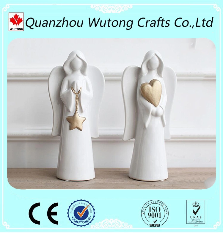 Custom Resin Heart Angel Statues Home Decoration Angel Figurine