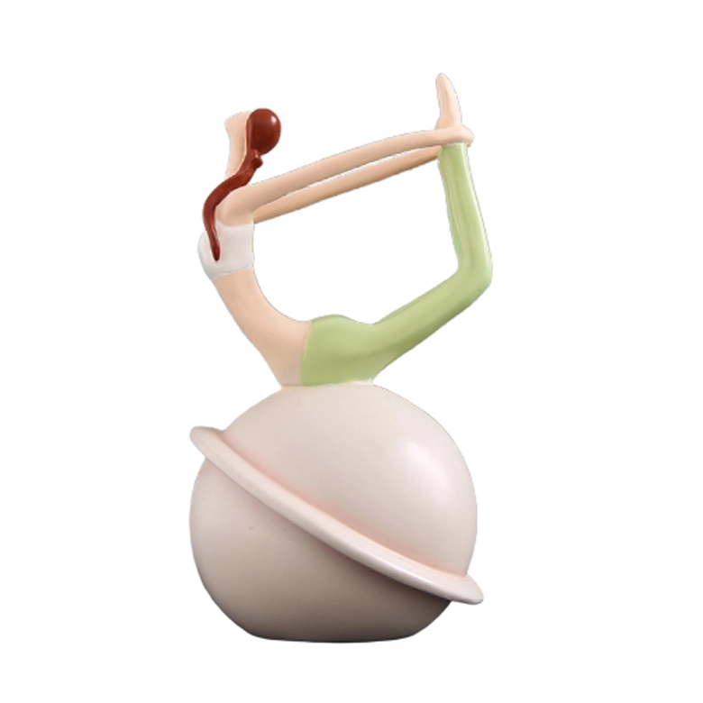 Creative Yoga Sculpture Set Decor Resin Woman Yoga Pose Statue Figurine