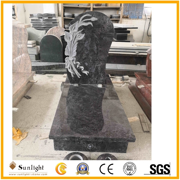 Unique Design Granite Cemetery Israel Headstone Tombstone Monument with Carving
