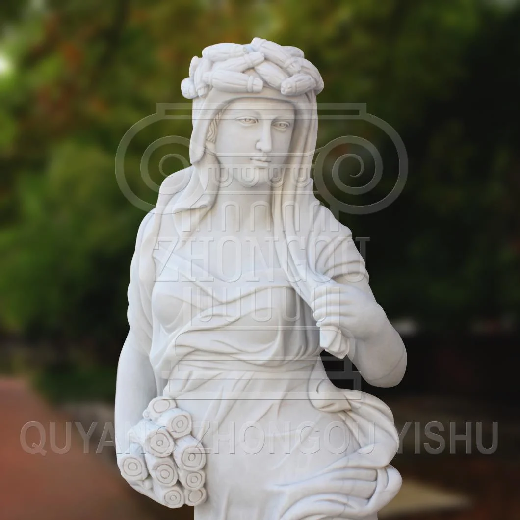 Four Season God White Marble Stone Carving Statue Garden Decoration Sculpture