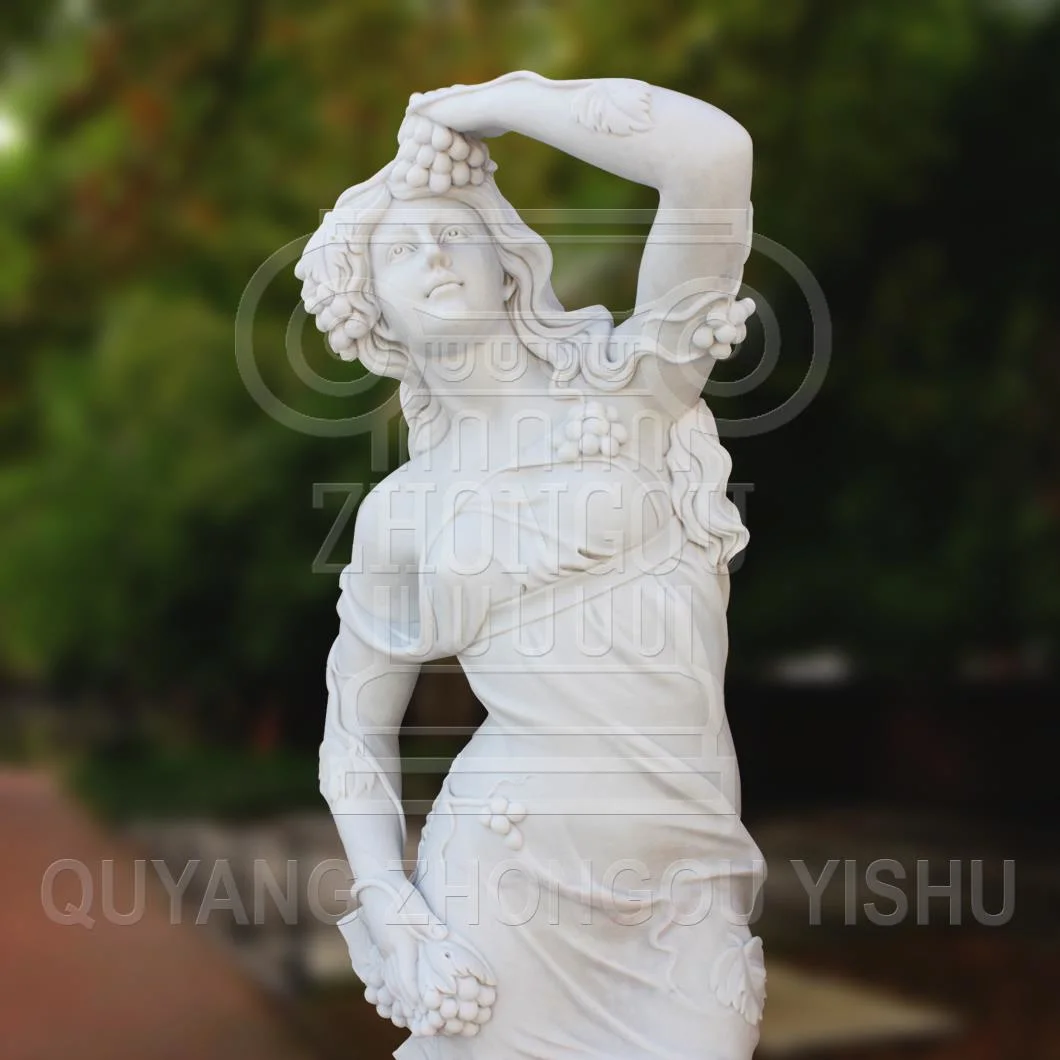 Four Season God White Marble Stone Carving Statue Garden Decoration Sculpture