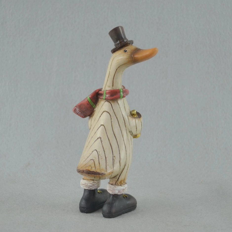 Polyresin Crafts Cheap Fairy Figurines Motion Sensor Duck Polyresin Statues