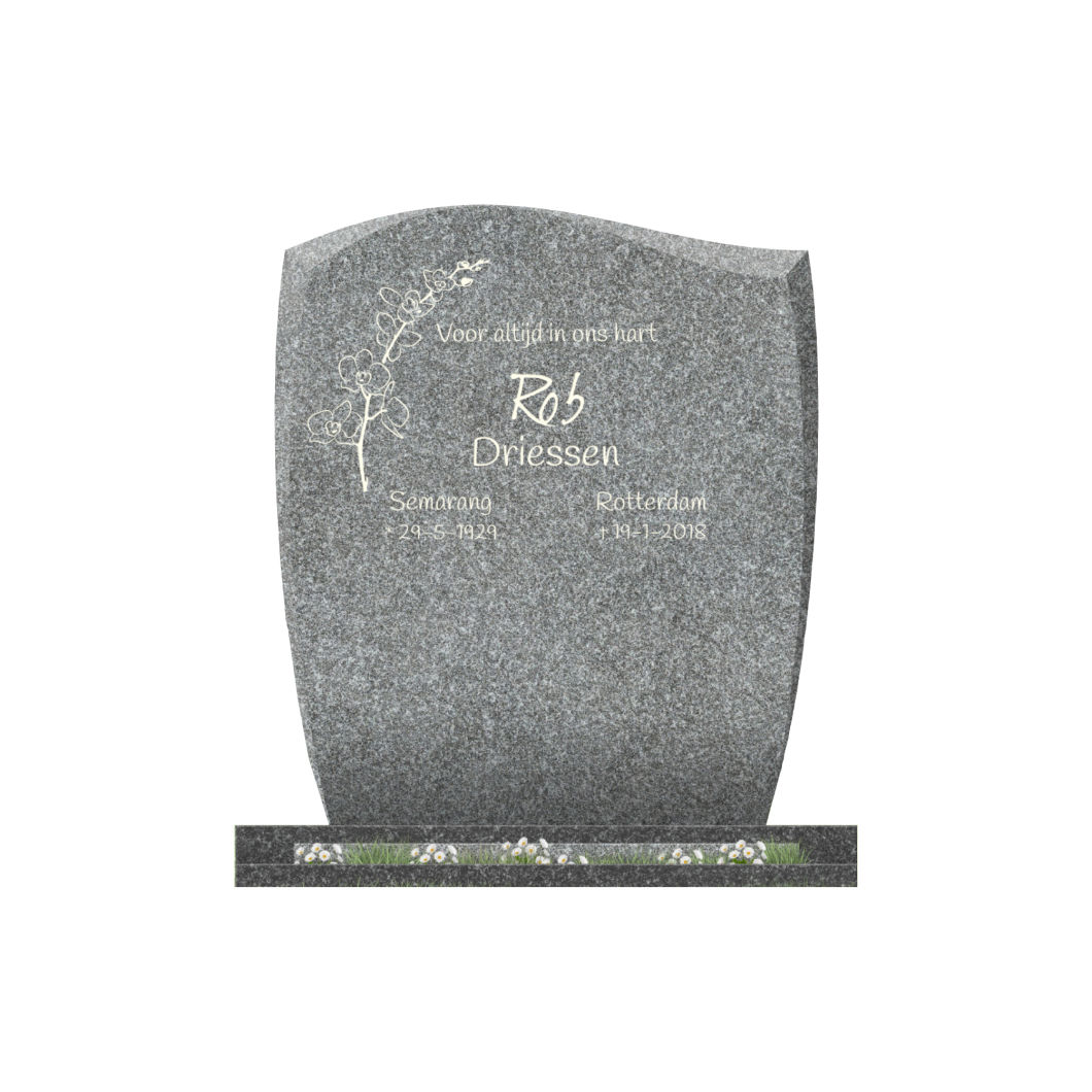 European Simple Design Black Granite Stone Tombstones Headstone Monument