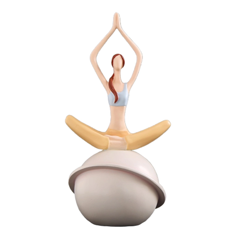 Creative Yoga Sculpture Set Decor Resin Woman Yoga Pose Statue Figurine