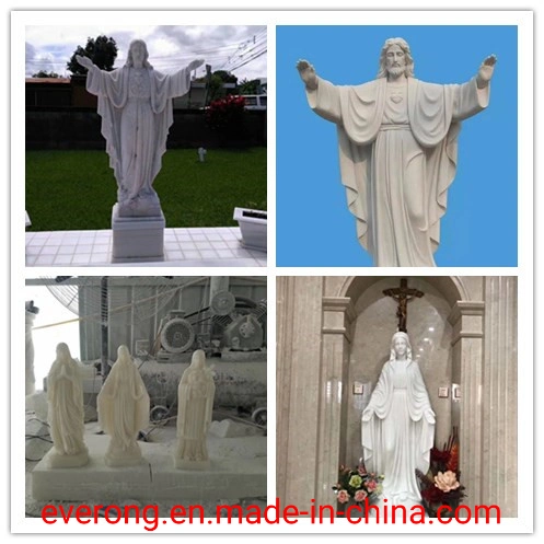 Hand Carving Customized Religious Garden Decoration Virgin Mary and Baby Jesus Marble Statue
