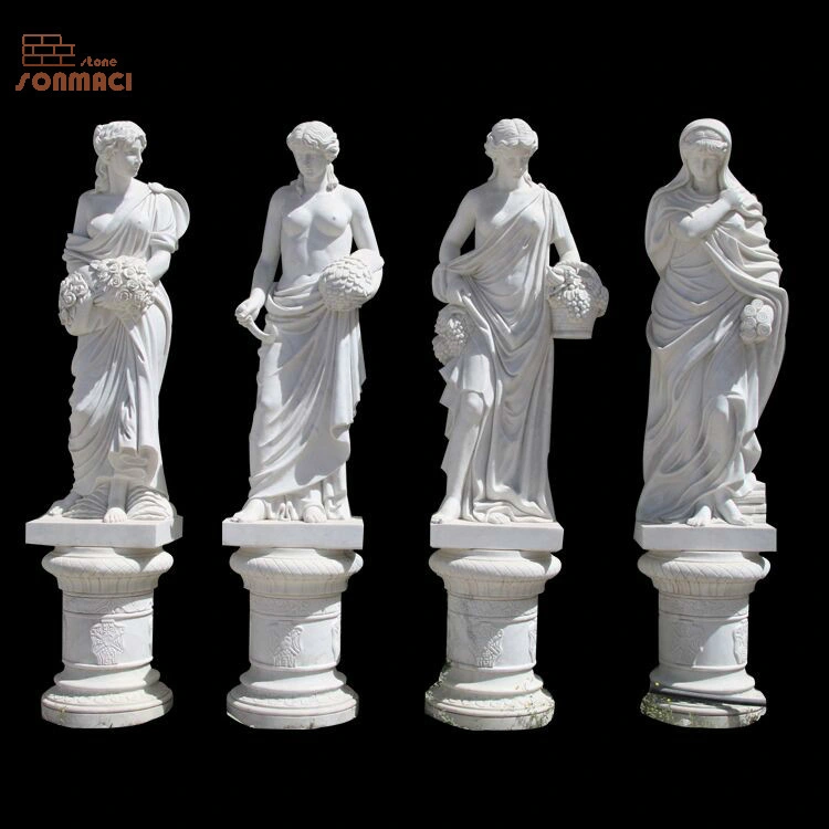 Outdoor Garden Decoravtive Four Season Goddess Marble Statue