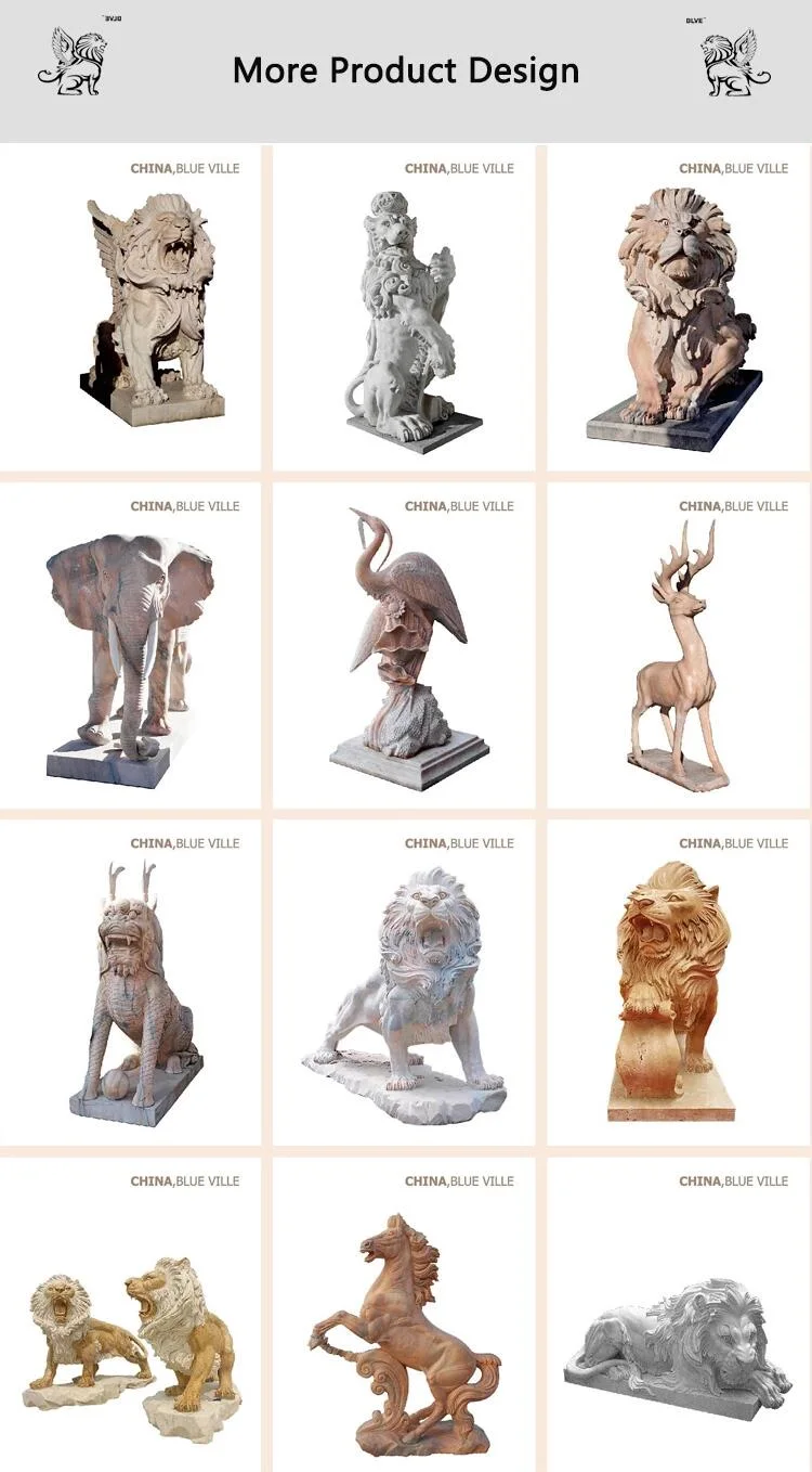 Large Animal Sculptures Garden Decoration Polishing Marble Elephant Statues Masg-27