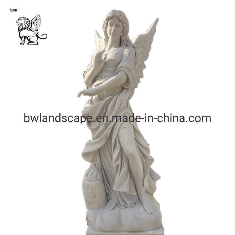 Famous Handcarved White Marble The Twelve Angels Statue Stone Sculpture Mfsg-03