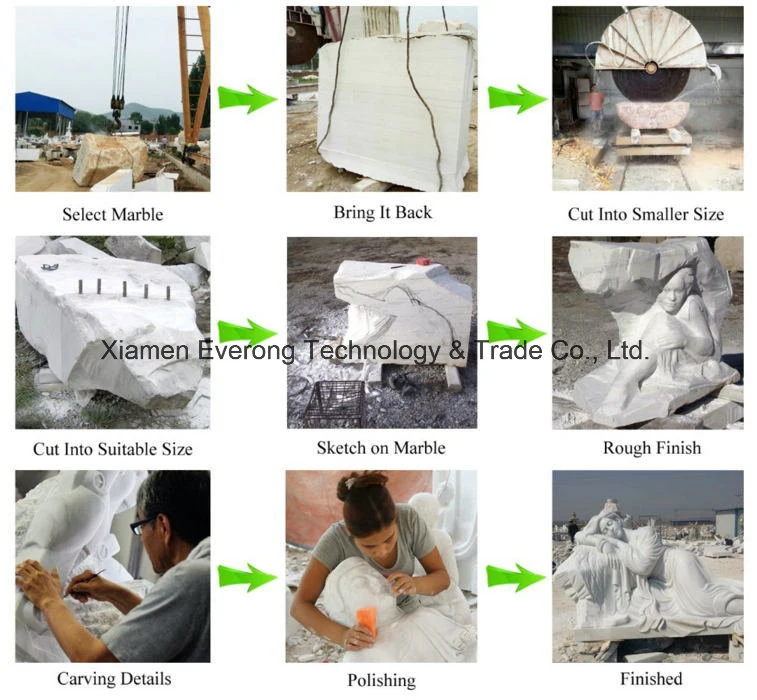Stone Angel Carving Vase/Marble Angel Carving for Decoration