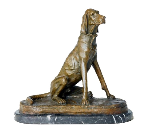 Bronze Statues Animal Sculptures Labrador Dog Home Decor Garden Statue