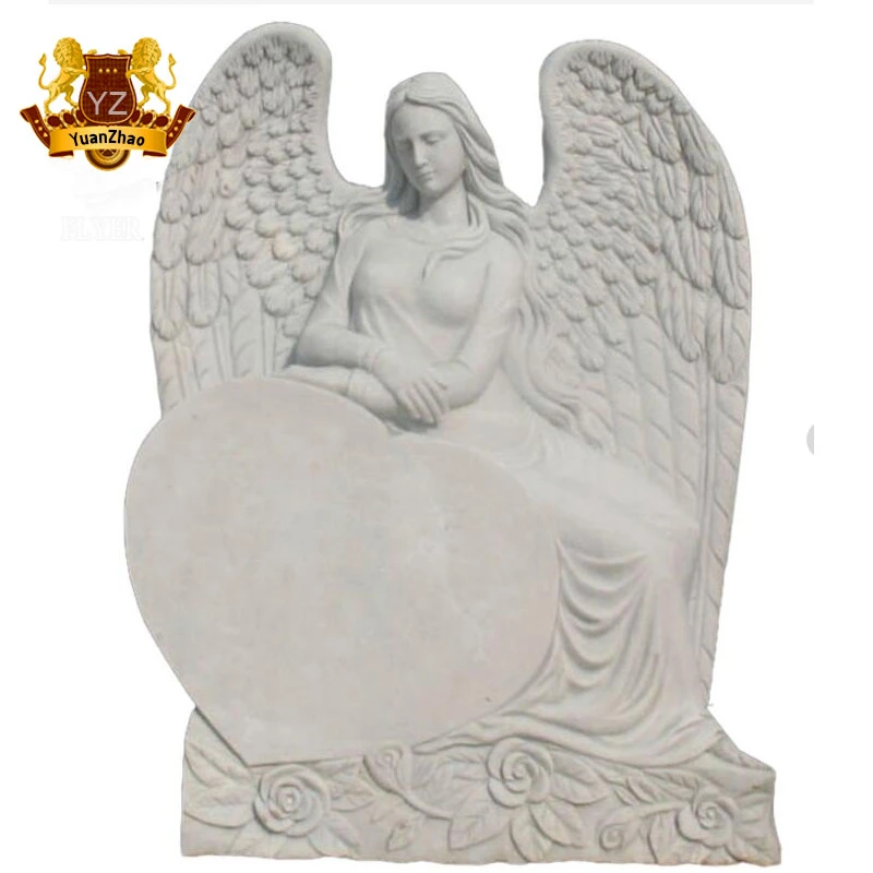 Exquisite Design Nature Marble Granite Angel Monuments Headstone