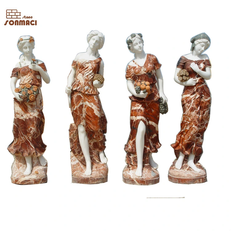 Life Size Natural Marble Garden Four Season Statues for Sale