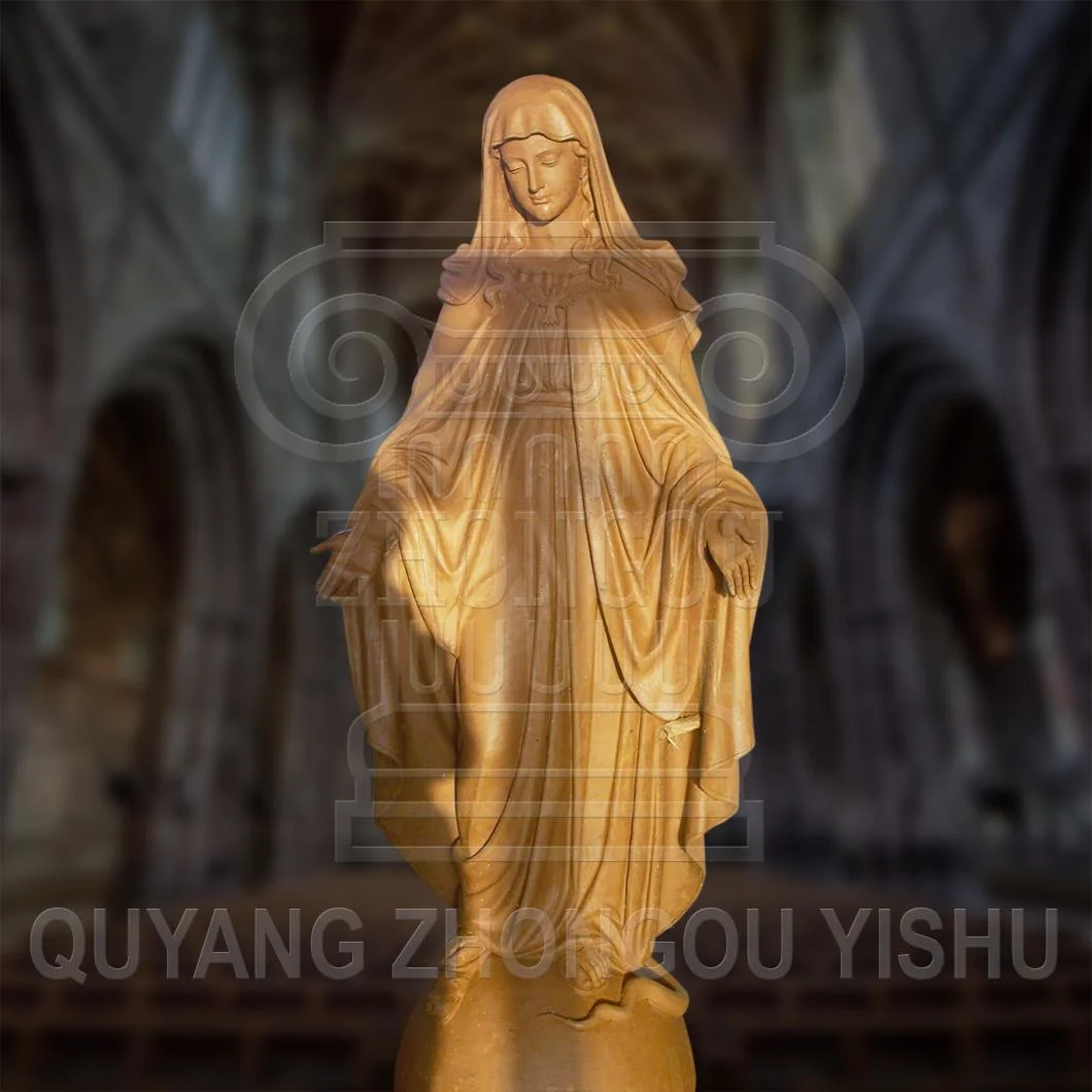 Fine Marble Religion Sculpture Workmanship Statues Carved White Virgin Mary Statue Clay Model