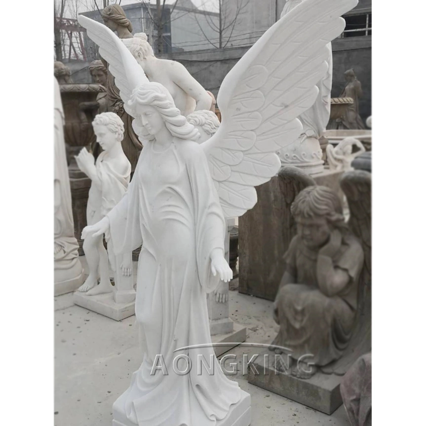 Factory Custom Made Marble Angel Statues for Sale