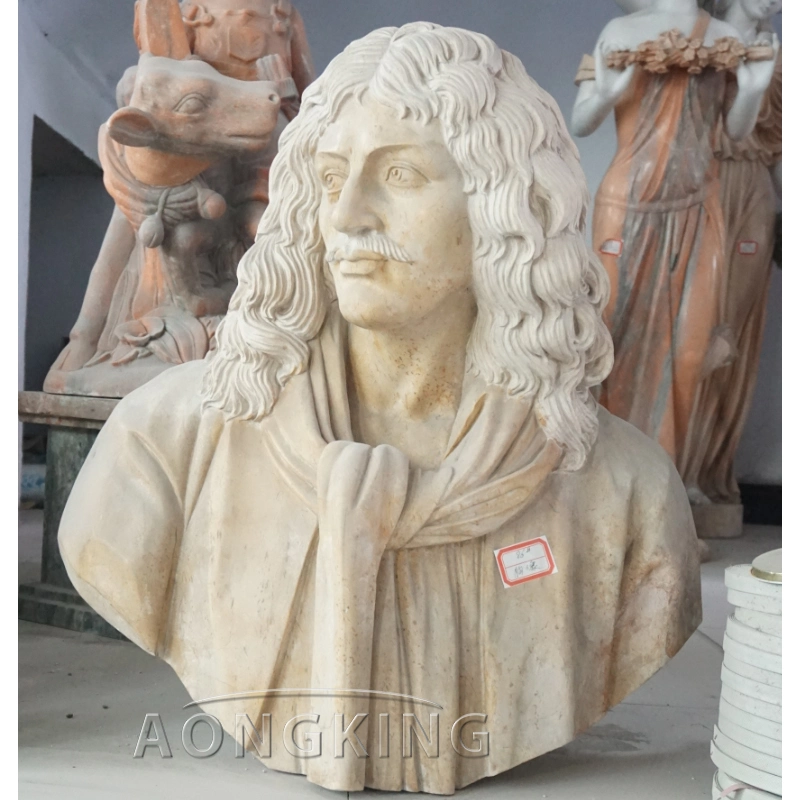 Memorial Scholars Famous Figure Marble Head Statue