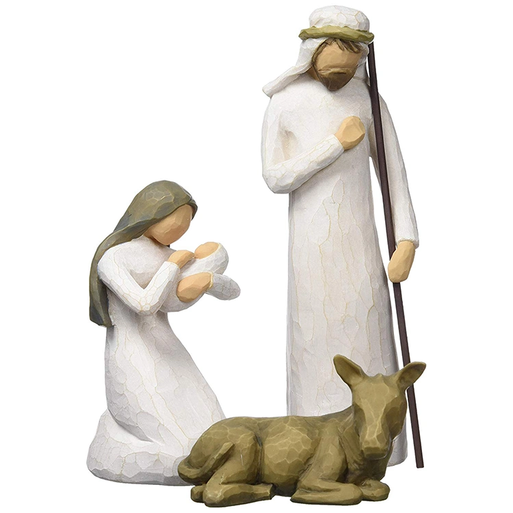 6PCS Hand-Painted Antique Nativity Sets Figures Christian Catholic Religious Statues