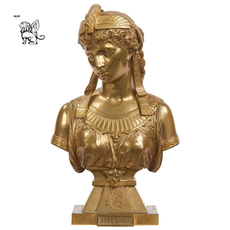 Home Garden Decoration Life Size Bronze Greek Woman Bust Statue Cleopatra Sculpture Bsg-199