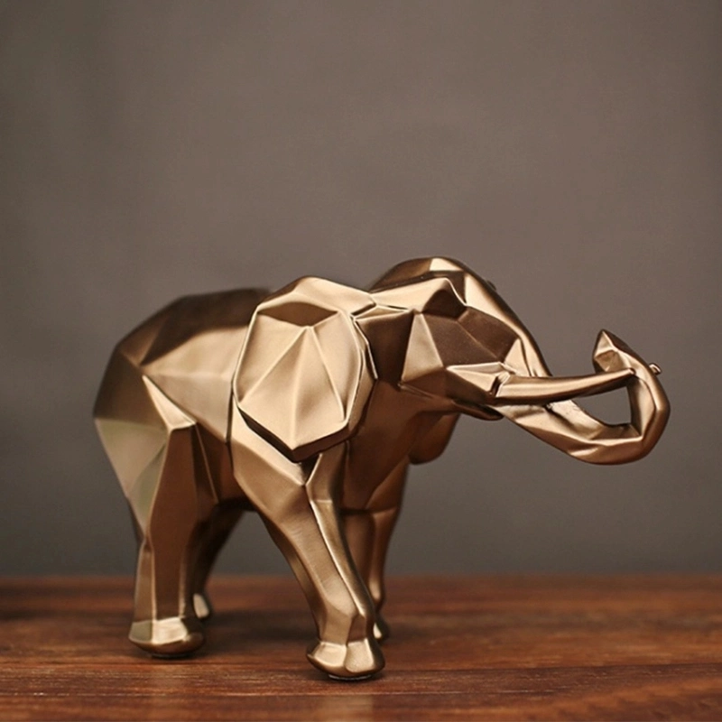 Wholesale Resin Elephant Statues for Home Decoration Gold Elephant Statue for Sale