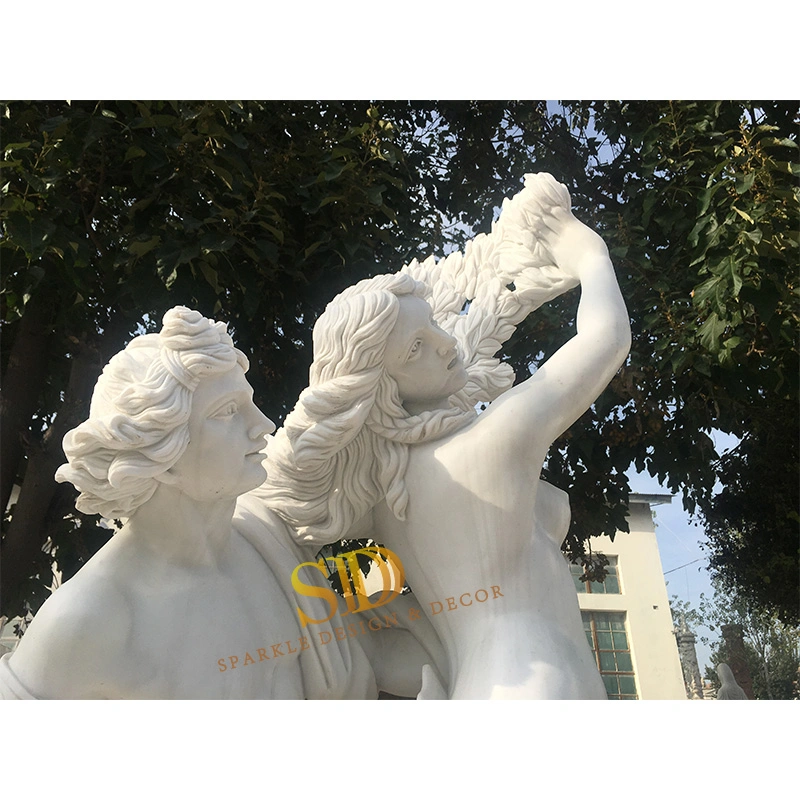 Famous Apollo and Daphne Greek Roman Nude God Cast Marble Statue Sculpture for Garden Decoration