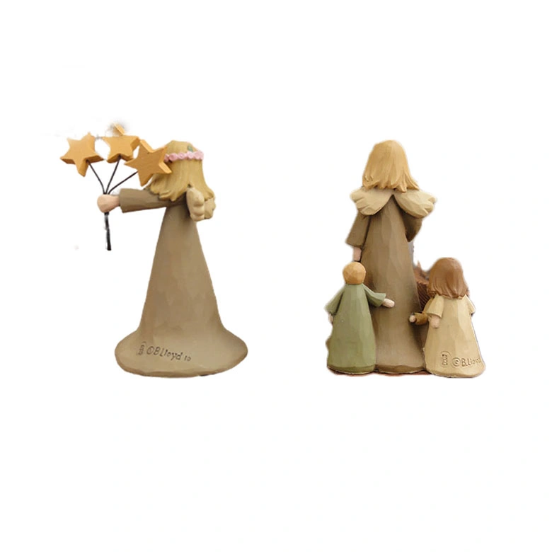 Best Gift Hand-Painted Family Figurines Sculptures Statues for Home Decoration