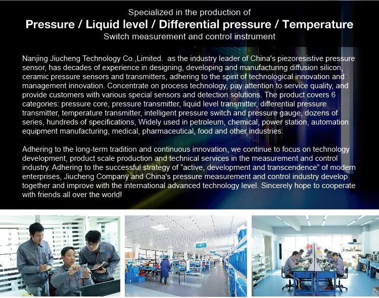 * Jc610-07 Oil Pipe Pressure Sensor, Underwater Pressure Sensor, Level Pressure Transmitter, Diffused Silicon Pressure Transducer