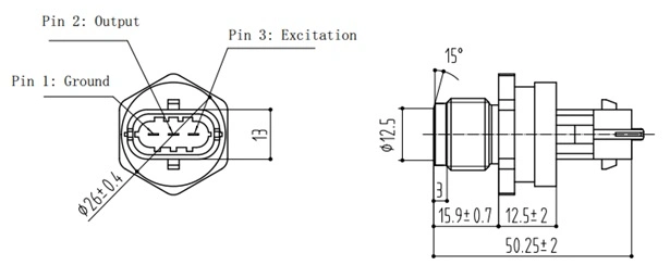 PCM3301 High-Pressure Common Rail Pressure Sensor Pressure Transducer Air Differential Pressure Transmitter