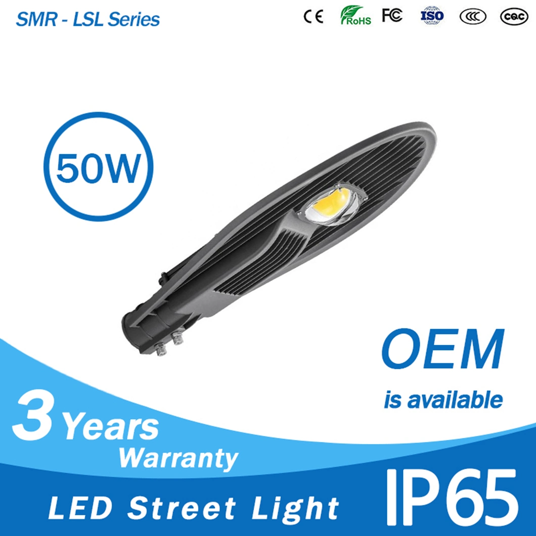 IP65 50W China Manufacturer Price COB Aluminum LED Street Light Housing Outdoor LED Street Light