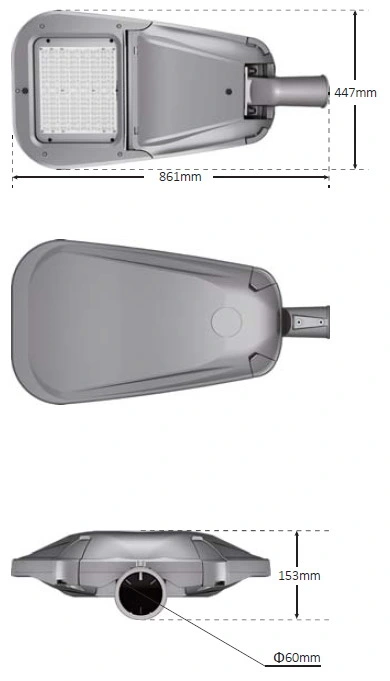 Die Cast Aluminum Housing LED Street Light 150W~200W ENEC Certified