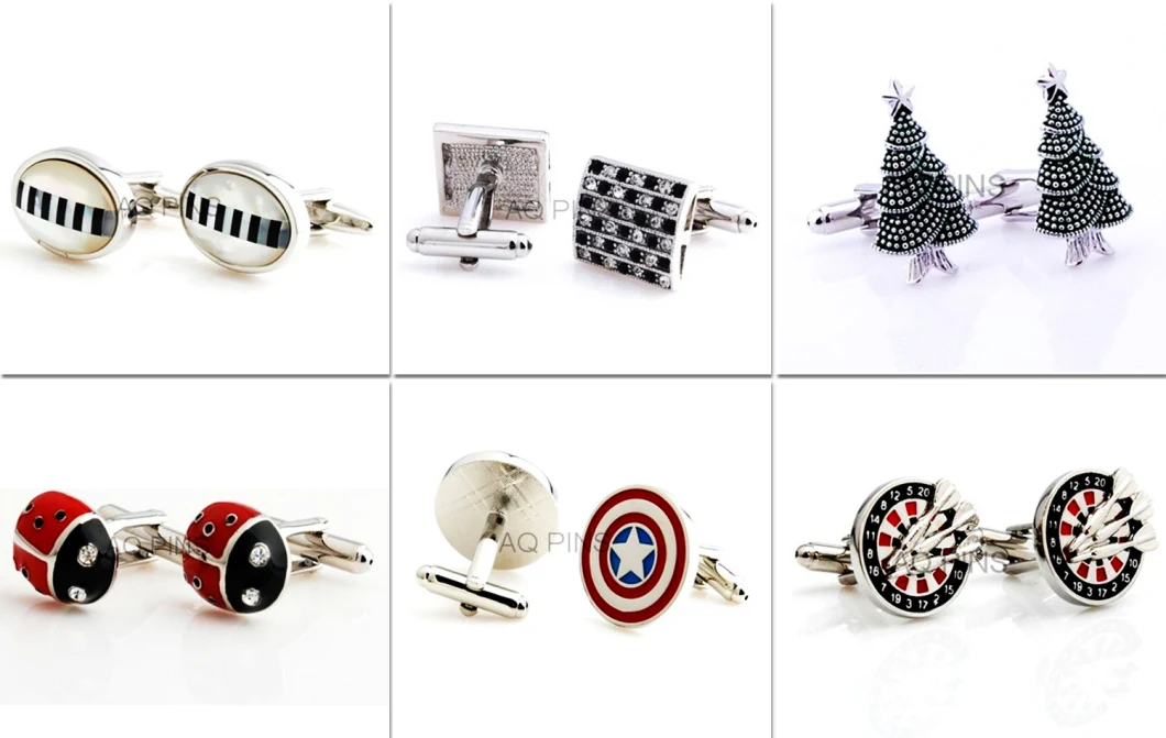 Customized @ Shape Metal Die Cast Zinc Alloy Cuff Link for Promotional (020)