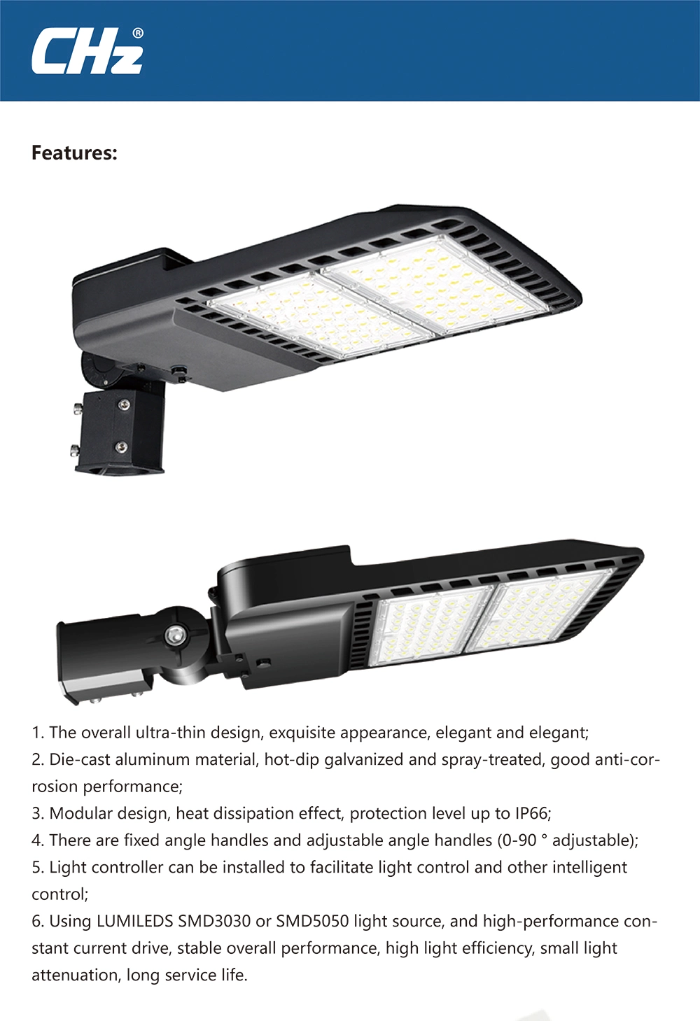New Design Shoe Box Style High Quality Die Casting Aluminum LED Street Light Housing with Best Price