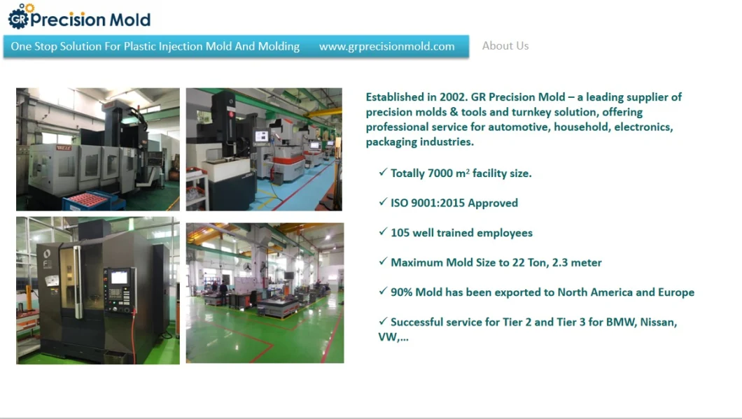 Gr Mold The Expert of Plastic Injection Mold Aluminium & Zinc Die Casting Mold and Products Manufacturer