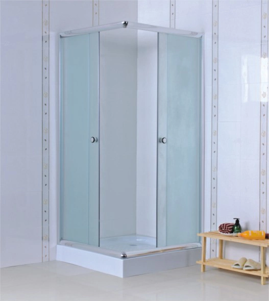 Aluminum Profile Shower Cabin Enclosure with Square Corner Entry Door (LTS-850)