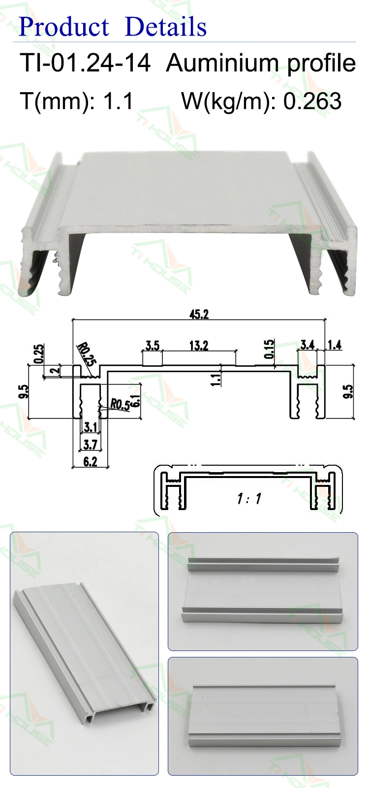Smart Furniture Hardware Cabinet Aluminum Profile Aluminum Decorative Profile