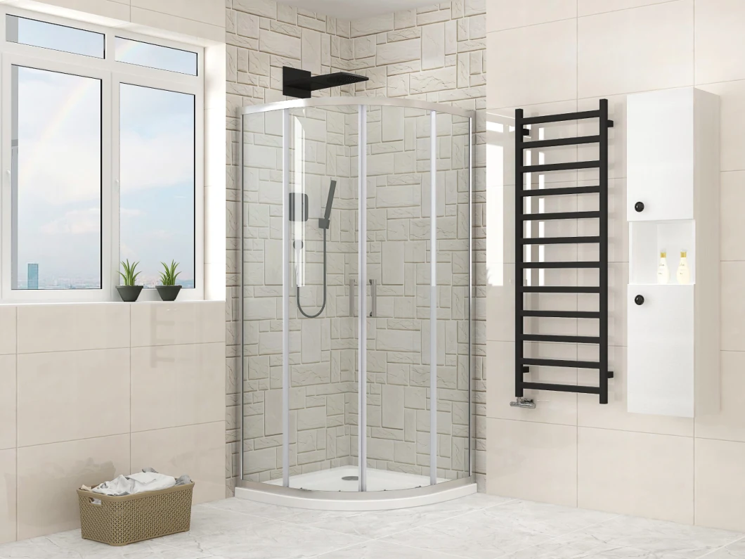 China Factory Quadrant Aluminum Profile Shower Enclosure with 6mm Tempered Glass