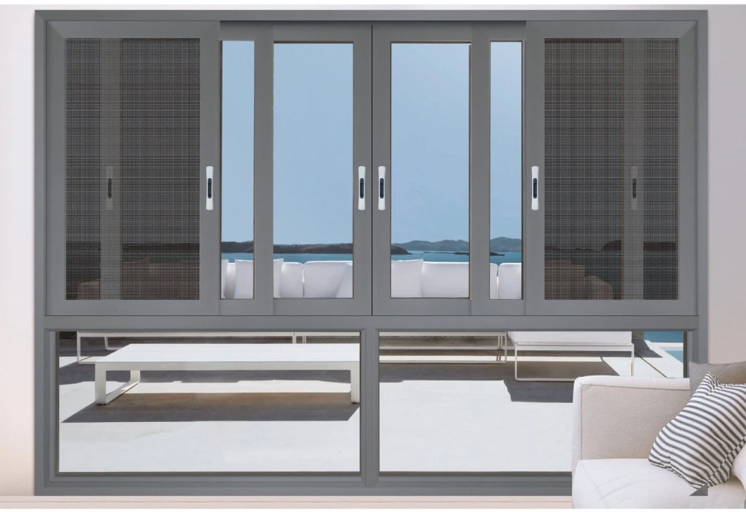Thermal Break Profiles Design Aluminum Window Insulation Style Glass Gauze Element Window