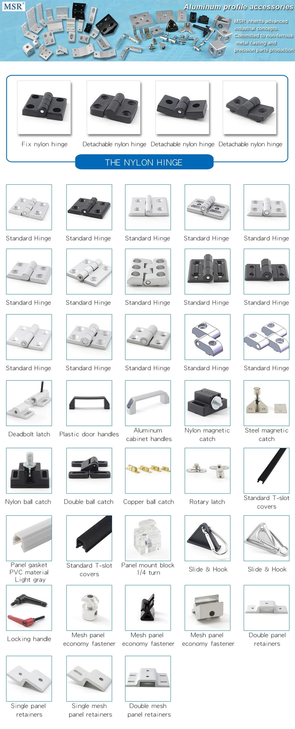 Best Price Aluminium Profile 25 40 Series Adsorption Capacity Steel Magnetic Catch