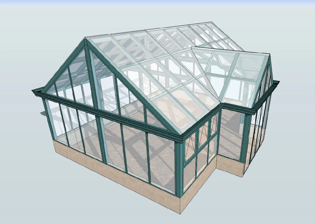 High-Quality Customized Aluminum Glass House Winter House Sunroom for Swimming Pool, Garden, Villa Aluminum Sun House Glass Roof Aluminum 4 Season Sunroom