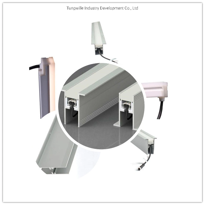 LED Waterproof Recessed Mounted LED Aluminum Profile for Strip Lights LED Aluminum Channel Bar