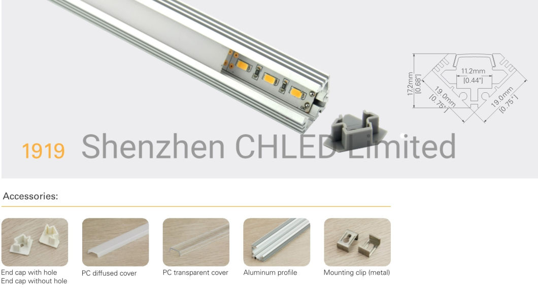 LED Strip Channel LED Plaster Profile Recessed LED Aluminum Profile for Ceiling Wall