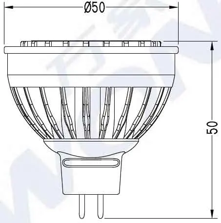 Quickly Heat Dissipation Aluminum Black Housing MR16/GU10 LED Bulb for Landscape Lighting