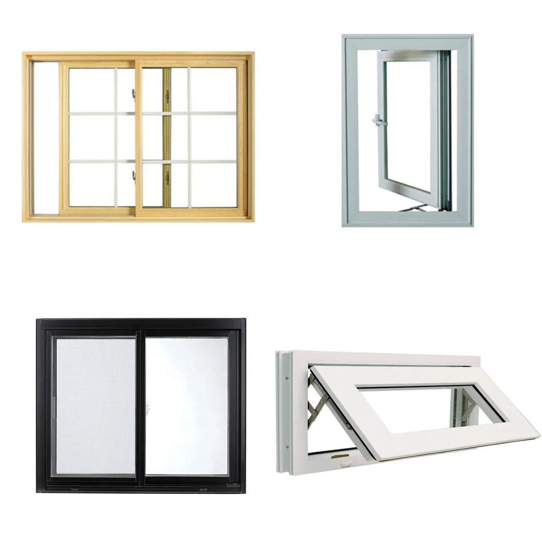 Low Price Thermal Break Metal Aluminum Profile Frame Glass Vertical Opening Window