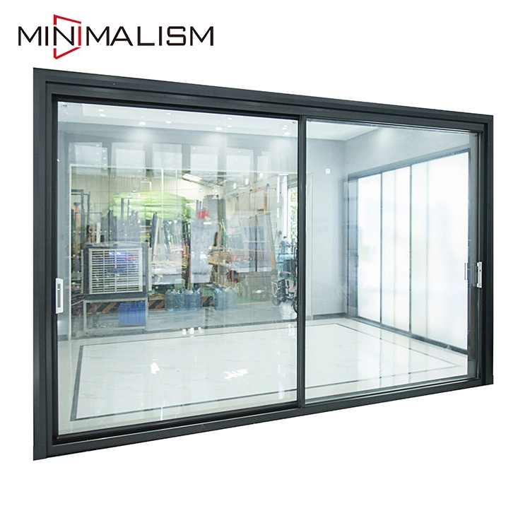 2.0 Thickness Narrow Profile Thermal Break Aluminum Sliding Door with Double Tempered Glass with Argon