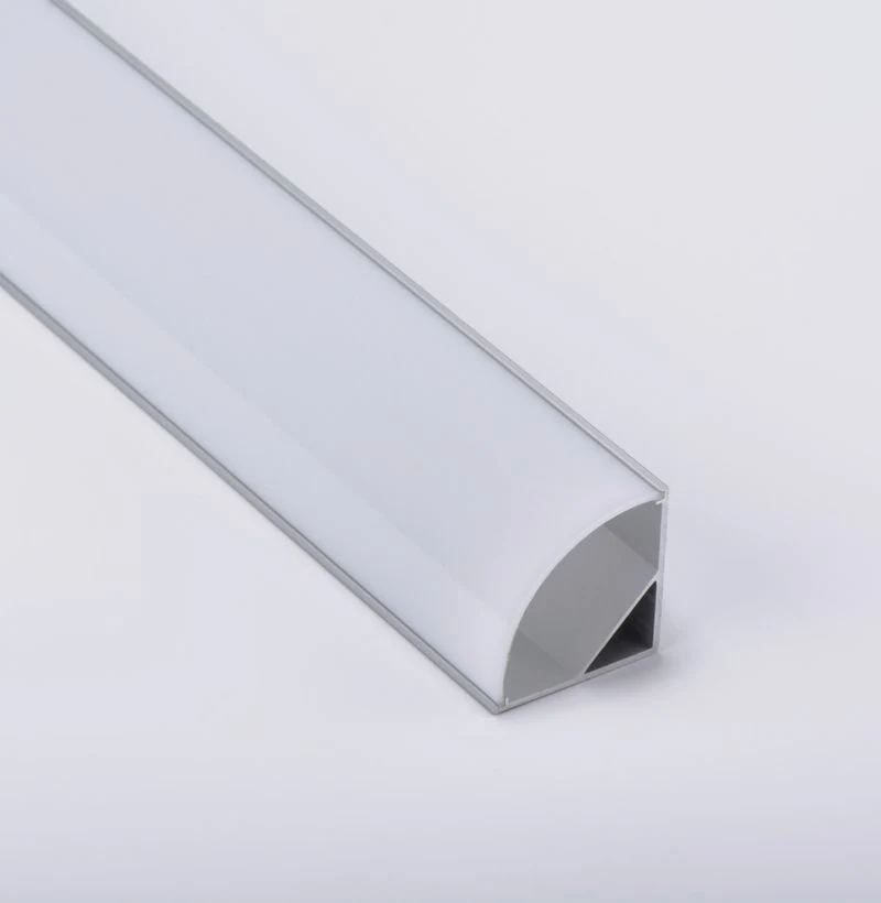 V Shape 45 Degrees Corner Mounted LED Aluminum Profile Channels for Corner Lighting Decorations