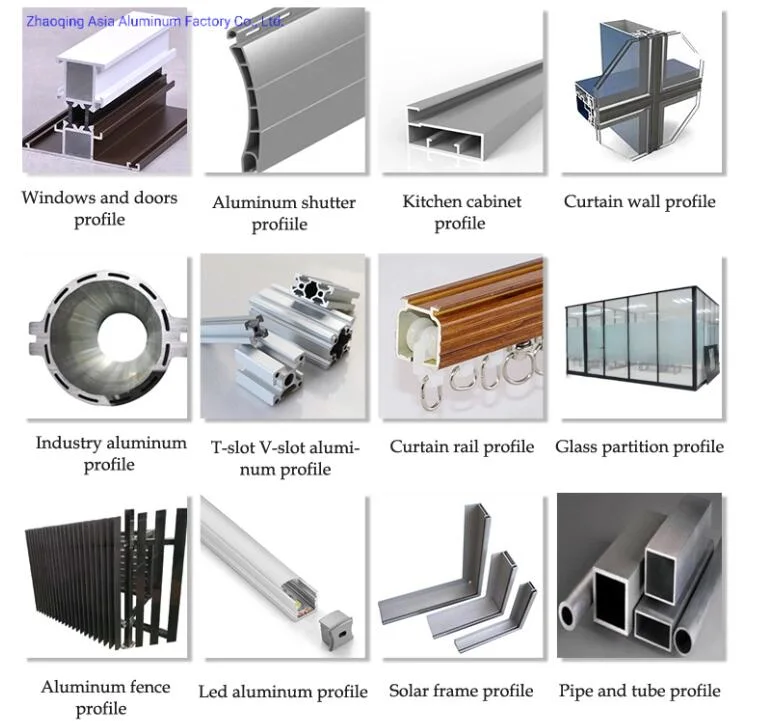 Construction Project Window Door and Curtain Wall Aluminum Profile