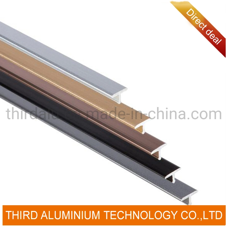 Tile Edge Trim Aluminum Profile Aluminum T Shaped Floor Transition Strip