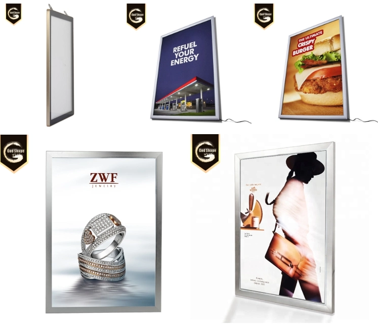 A1 A2 A3 A4 Advertising Modern Acrylic Restaurant Menu Light Box Aluminum Profile Snap Frame