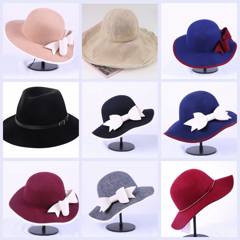 British Women&Men Wool Felt Trilby Fedora Hat