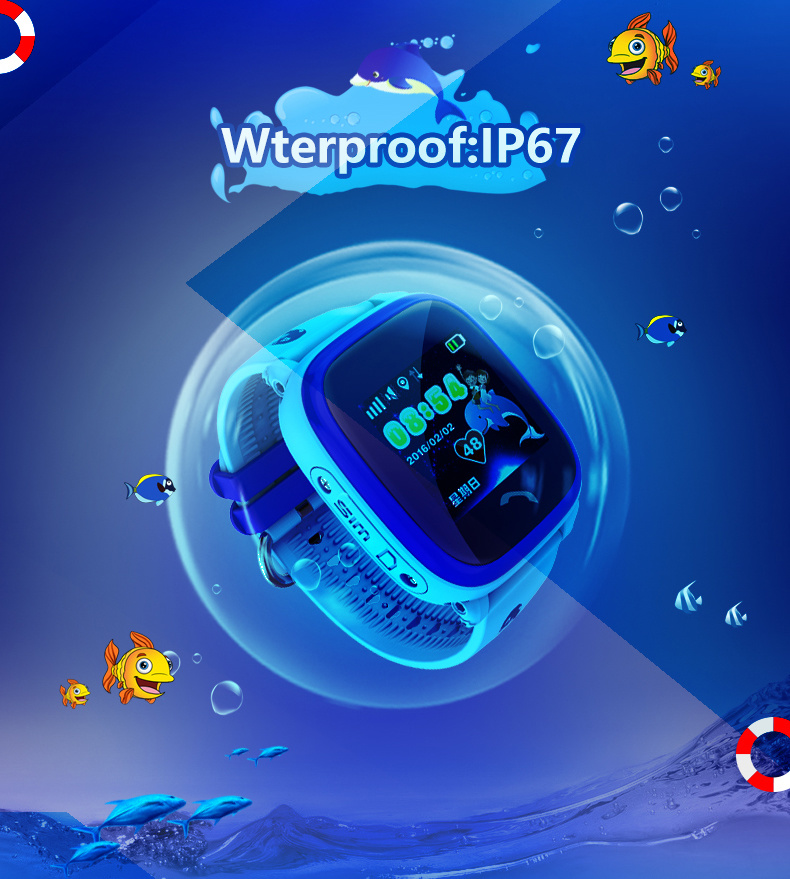 Waterproof Cute Waterproof Smart Childern Watch Kids GPS