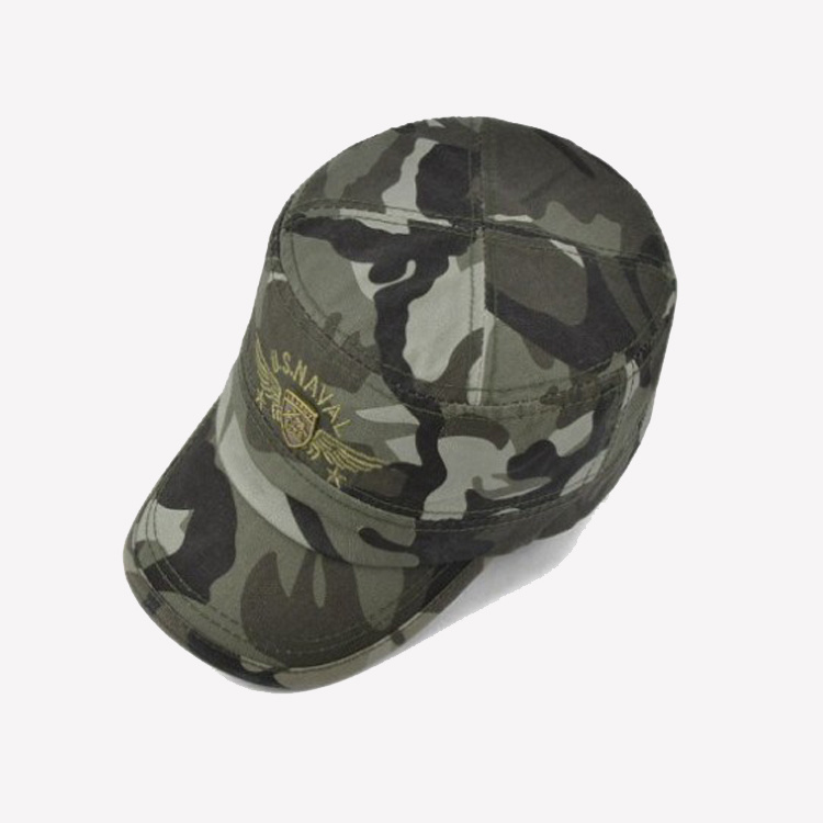 Men's Custom Embroidered Cotton Green Camouflage Camo Army Baseball Cap